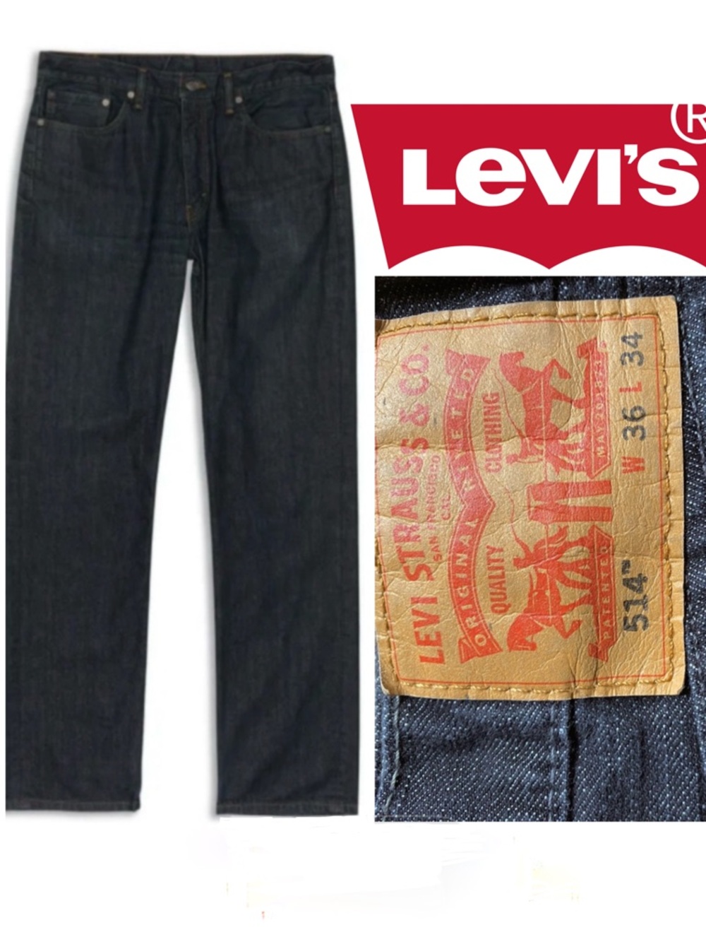 Men’s Levi’s 514 Straight Jeans 36-34